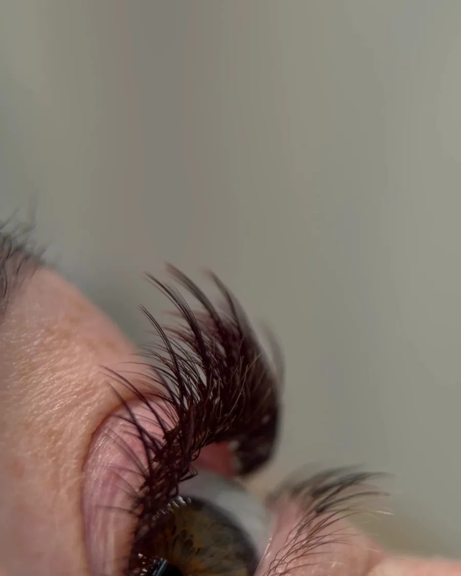 Coloured lash extensions — our work